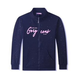 Dívčí mikina na zip Kugo SM3551 tmavě modrá